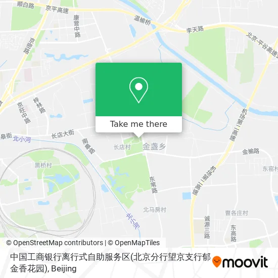 中国工商银行离行式自助服务区(北京分行望京支行郁金香花园) map