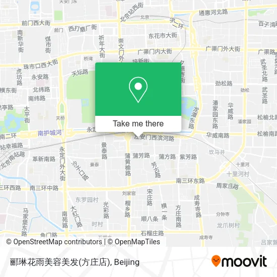 郦琳花雨美容美发(方庄店) map
