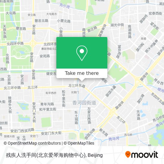 残疾人洗手间(北京爱琴海购物中心) map