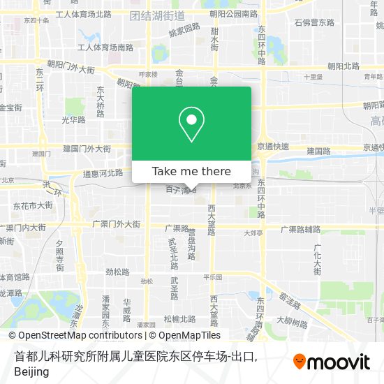 首都儿科研究所附属儿童医院东区停车场-出口 map