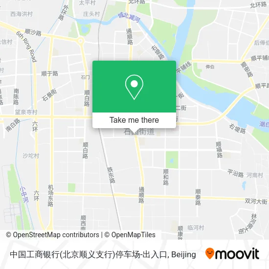 中国工商银行(北京顺义支行)停车场-出入口 map