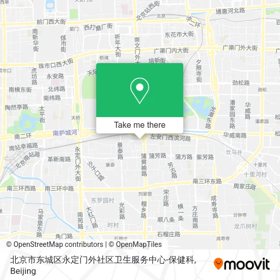 北京市东城区永定门外社区卫生服务中心-保健科 map