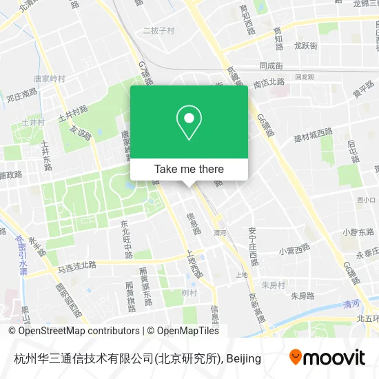 杭州华三通信技术有限公司(北京研究所) map
