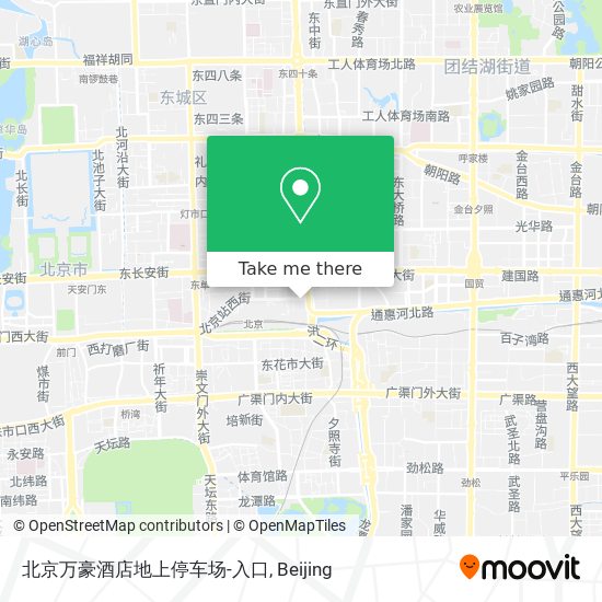 北京万豪酒店地上停车场-入口 map