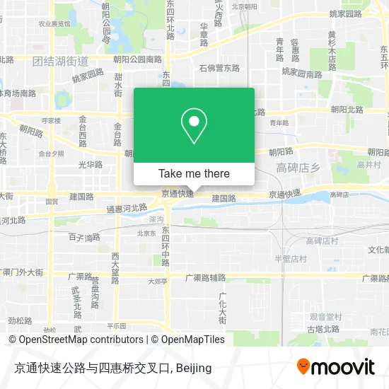 京通快速公路与四惠桥交叉口 map