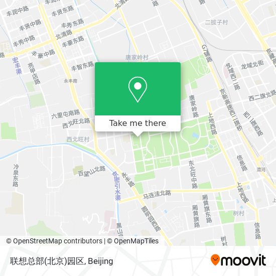 联想总部(北京)园区 map