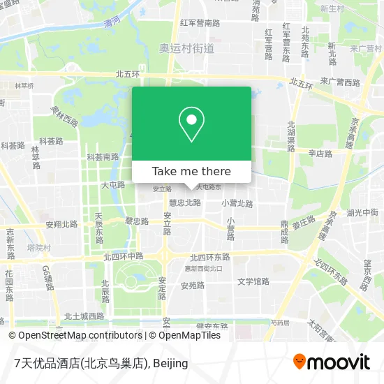 7天优品酒店(北京鸟巢店) map