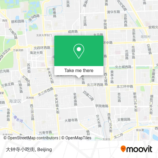 大钟寺小吃街 map