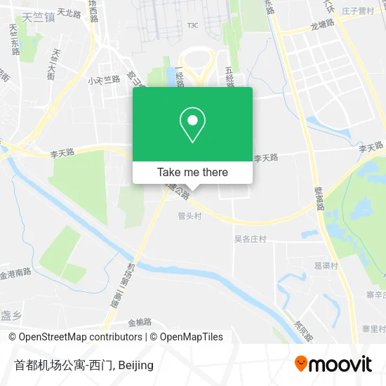 首都机场公寓-西门 map