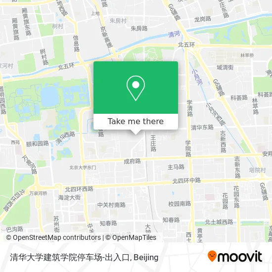 清华大学建筑学院停车场-出入口 map