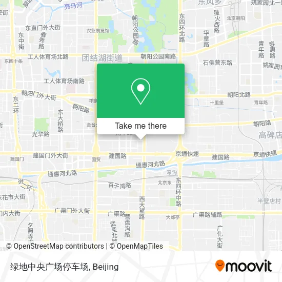 绿地中央广场停车场 map