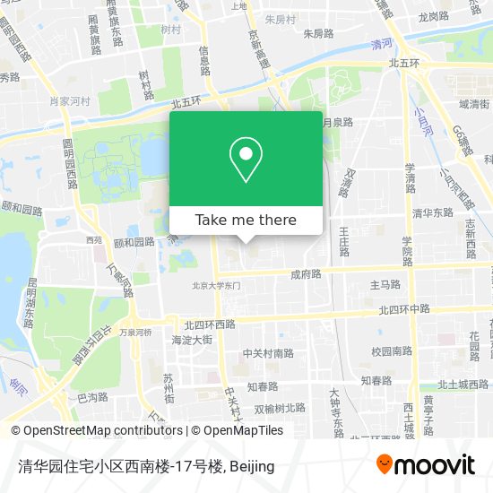 清华园住宅小区西南楼-17号楼 map