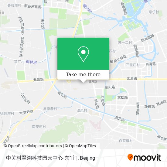 中关村翠湖科技园云中心-东1门 map