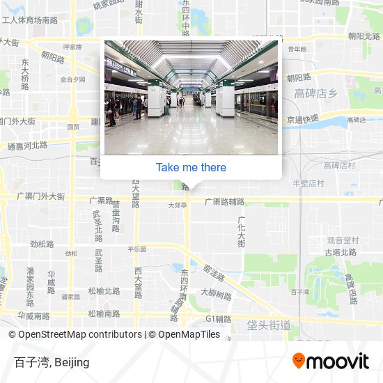百子湾 map
