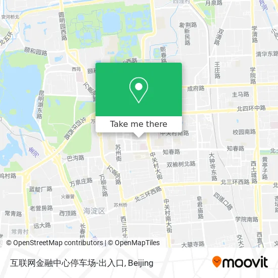 互联网金融中心停车场-出入口 map