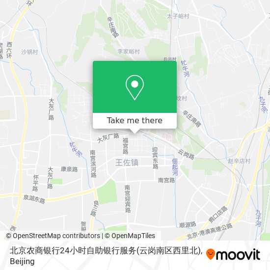 北京农商银行24小时自助银行服务(云岗南区西里北) map