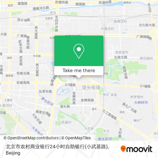 北京市农村商业银行24小时自助银行(小武基路) map