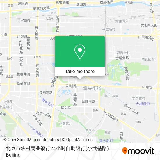 北京市农村商业银行24小时自助银行(小武基路) map