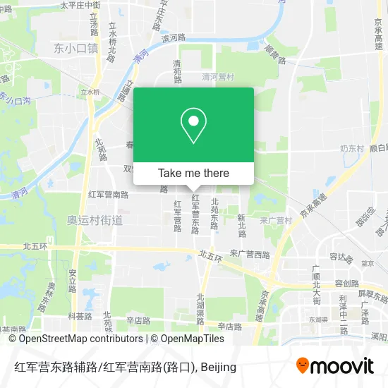 红军营东路辅路/红军营南路(路口) map