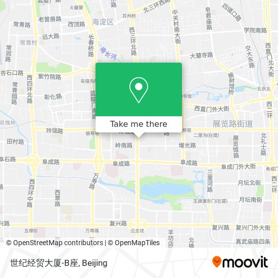 How To Get To 世纪经贸大厦 B座in 甘家口街道by Metro Or Bus