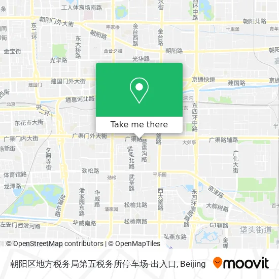 朝阳区地方税务局第五税务所停车场-出入口 map