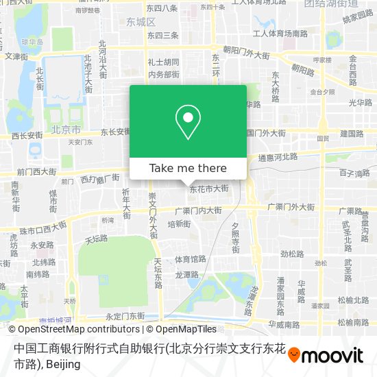 中国工商银行附行式自助银行(北京分行崇文支行东花市路) map