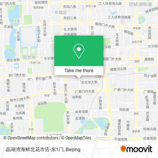 晶湖湾海鲜北花市店-东1门 map