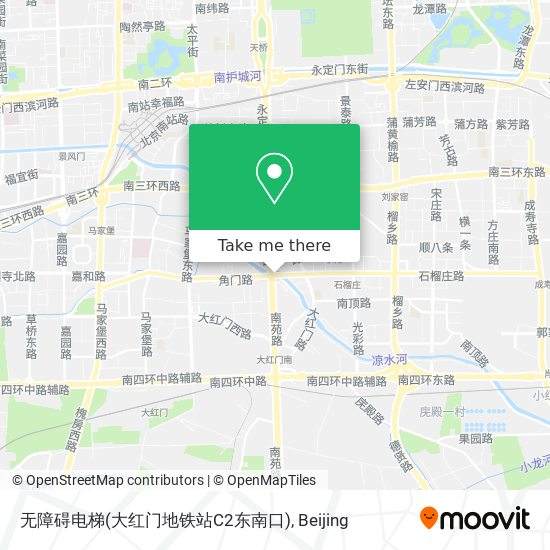 无障碍电梯(大红门地铁站C2东南口) map