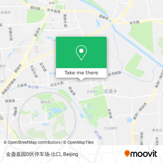 金盏嘉园D区停车场-出口 map