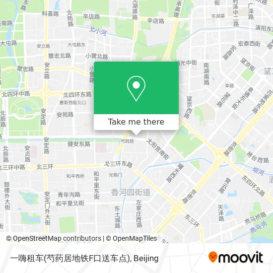 一嗨租车(芍药居地铁F口送车点) map