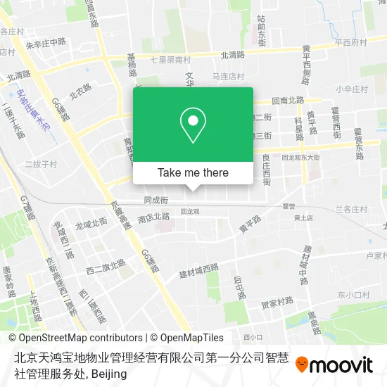 北京天鸿宝地物业管理经营有限公司第一分公司智慧社管理服务处 map