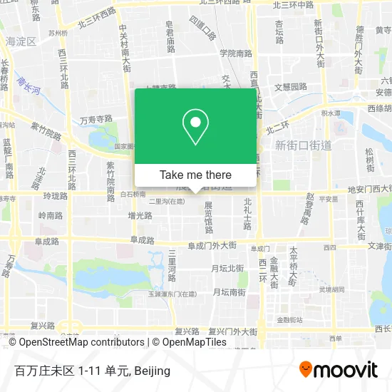 百万庄未区 1-11 单元 map