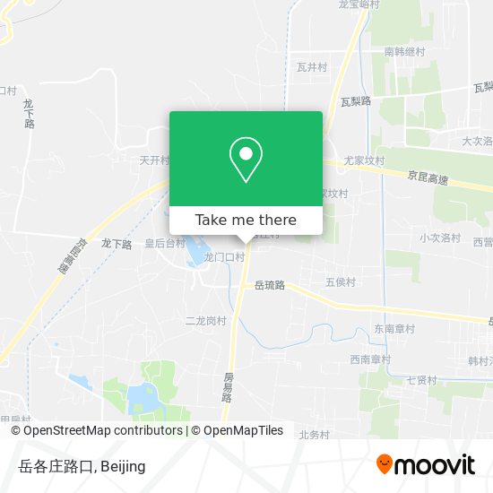 岳各庄路口 map