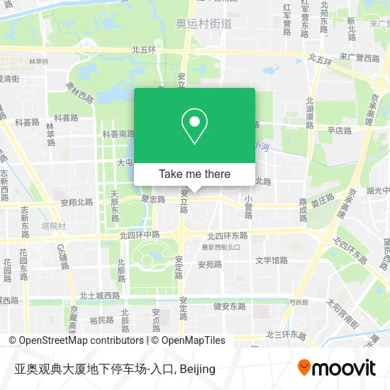 亚奥观典大厦地下停车场-入口 map