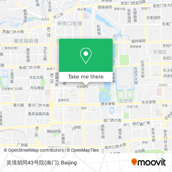 灵境胡同43号院(南门) map