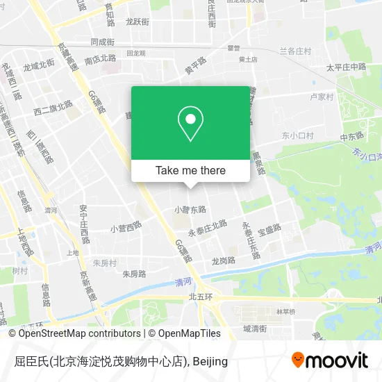 屈臣氏(北京海淀悦茂购物中心店) map