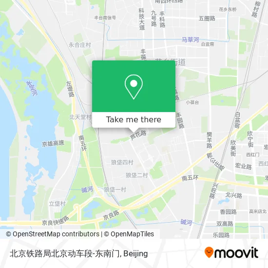 北京铁路局北京动车段-东南门 map