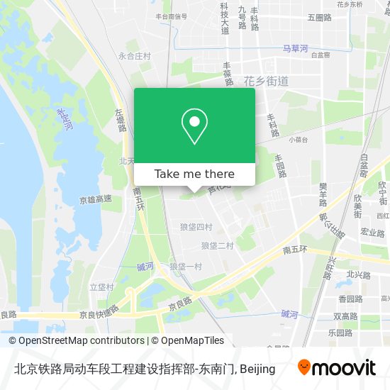 北京铁路局动车段工程建设指挥部-东南门 map