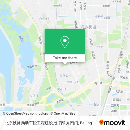 北京铁路局动车段工程建设指挥部-东南门 map