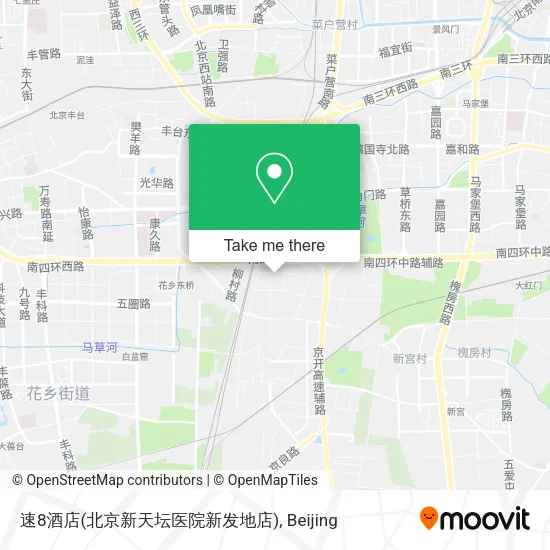 速8酒店(北京新天坛医院新发地店) map