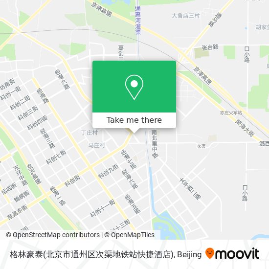 格林豪泰(北京市通州区次渠地铁站快捷酒店) map