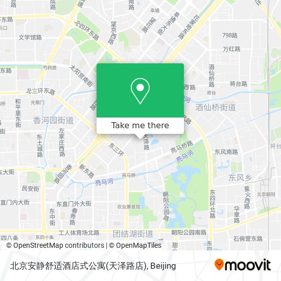 北京安静舒适酒店式公寓(天泽路店) map