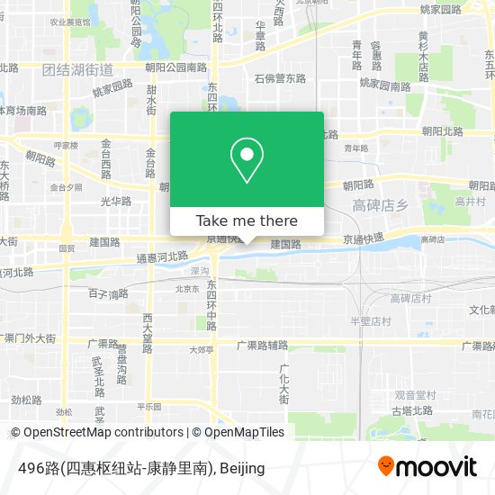 496路(四惠枢纽站-康静里南) map
