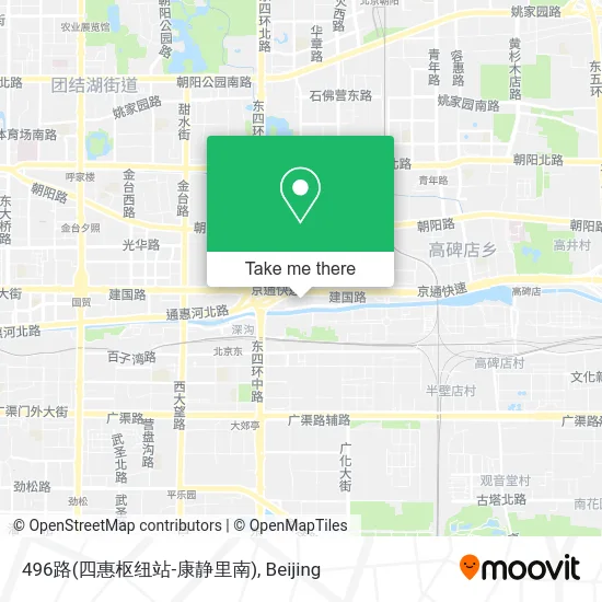 496路(四惠枢纽站-康静里南) map