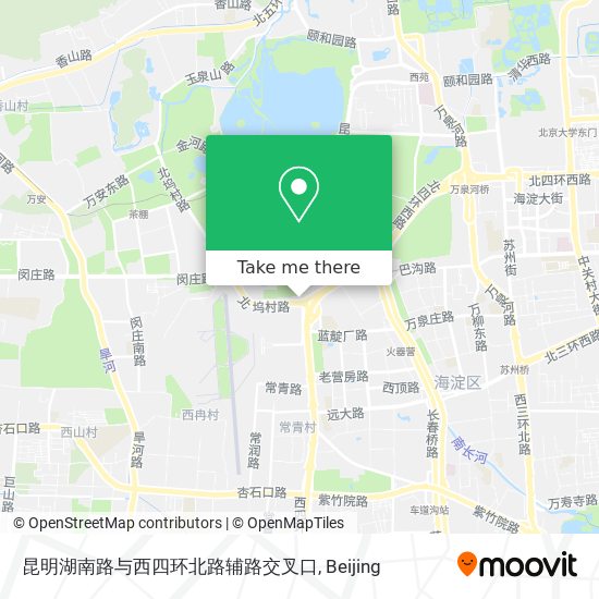 昆明湖南路与西四环北路辅路交叉口 map