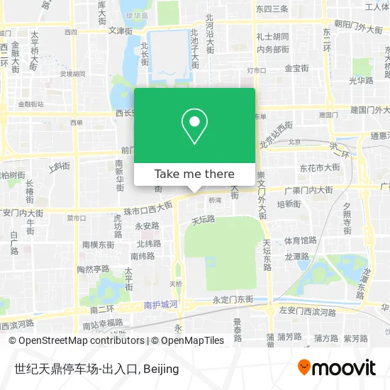 世纪天鼎停车场-出入口 map