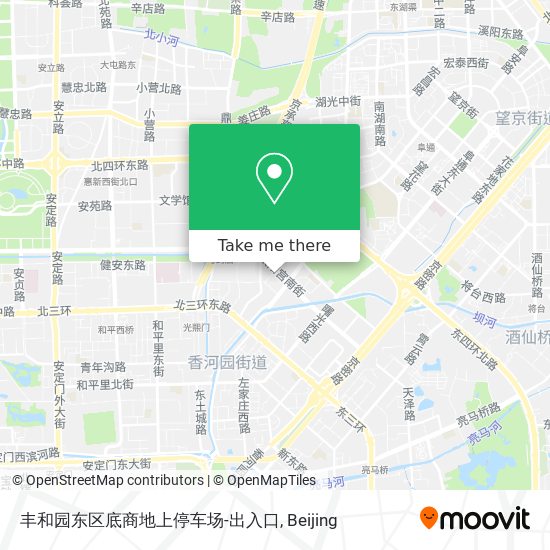 丰和园东区底商地上停车场-出入口 map