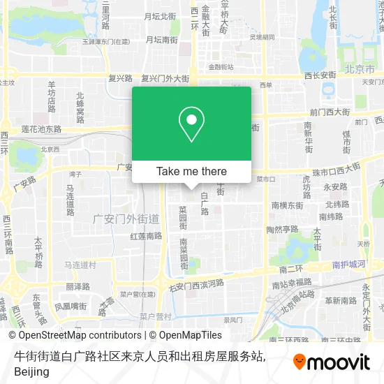 牛街街道白广路社区来京人员和出租房屋服务站 map