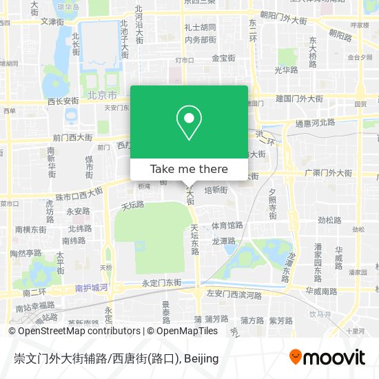 崇文门外大街辅路/西唐街(路口) map