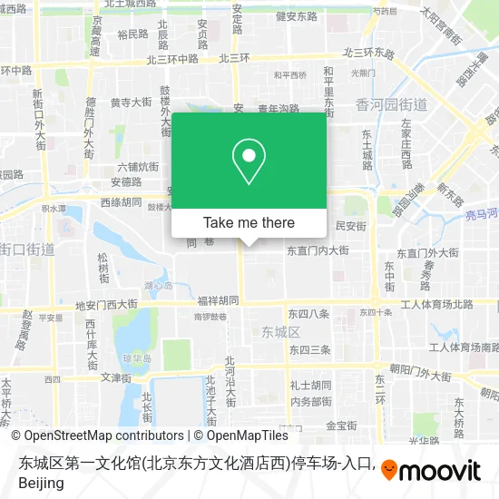 东城区第一文化馆(北京东方文化酒店西)停车场-入口 map